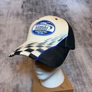 NASCAR Kansas Speedway 20th Anniversary Hat 2001-2020 Black Cream Adjustable Cap